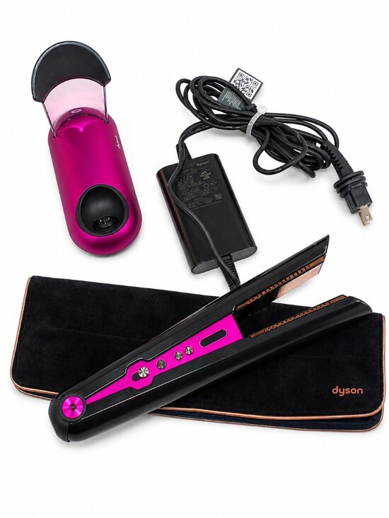 Dyson Corrale Cordless Option Black Nickle Fuchsia Flexing Plates Flat Iron main image 5